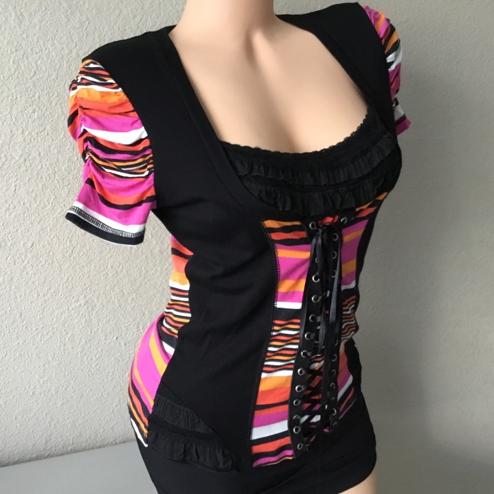 Sexy PATRICE BRÉAL French Corset Style Top